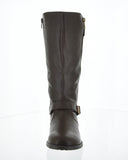 WOMAN'S SHOES BROWN PU BOOTS ELVA-23