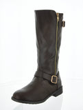 WOMAN'S SHOES BROWN PU BOOTS ELVA-23