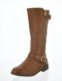 WOMAN'S SHOES TAN PU BOOTS ELVA-23