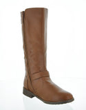 WOMAN'S SHOES TAN PU BOOTS ELVA-23