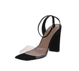 WOMAN'S SHOES BLACK CLEAR/NUB HEELS EMANI-1