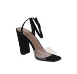 WOMAN'S SHOES BLACK CLEAR/NUB HEELS EMANI-1