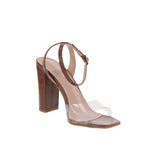 WOMAN'S SHOES BROWN CLEAR/PAT HEELS EMANI-1