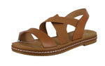 WOMAN'S SHOES TAN PU LEATHER FABRIC SANDALS ENHANCE-91