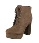 WOMAN'S SHOES TAUPE SUEDE BOOTIES ERICA