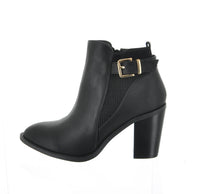 WOMAN'S SHOES BLACK PU BOOTIES ERIKA-81