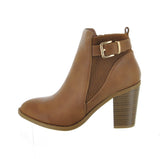 WOMAN'S SHOES TAN PU BOOTIES ERIKA-81