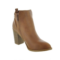 WOMAN'S SHOES TAN PU BOOTIES ERIKA-81