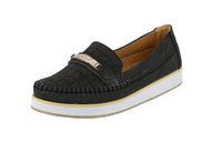 WOMAN'S SHOES BLACK PU DOCKSIDE F31-12