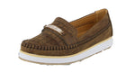WOMAN'S SHOES BROWN PU DOCKSIDE F31-12
