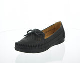 WOMAN'S SHOES BLACK PU DOCKSIDE F31-77