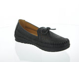 WOMAN'S SHOES BLACK PU DOCKSIDE F31-77