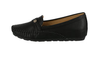 WOMAN'S SHOES BLACK PU DOCKSIDE F84-15