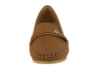 WOMAN'S SHOES CAMEL PU DOCKSIDE F84-15