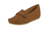 WOMAN'S SHOES CAMEL PU DOCKSIDE F84-15