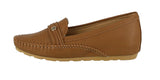 WOMAN'S SHOES CAMEL PU DOCKSIDE F84-15