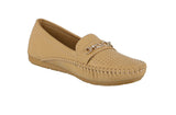 WOMAN'S SHOES BEIGE PU DOCKSIDE F84-16