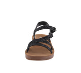 KID'S SHOES BLACK GLITTER SANDALS FAITH-5K