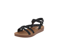 KID'S SHOES BLACK GLITTER SANDALS FAITH-5K