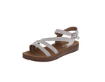 KID'S SHOES WHITE GLITTER SANDALS FAITH-5K