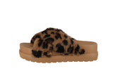 WOMAN'S SHOES LEOPARD FLUFF SANDALS FAMOUS