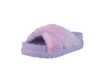 WOMAN'S SHOES PURPLE FLUFF SANDALS FAMOUS