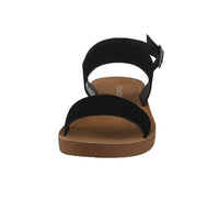 WOMAN'S SHOES BLACK SUEDE SANDALS FARON-1