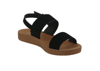 WOMAN'S SHOES BLACK SUEDE SANDALS FARON-1