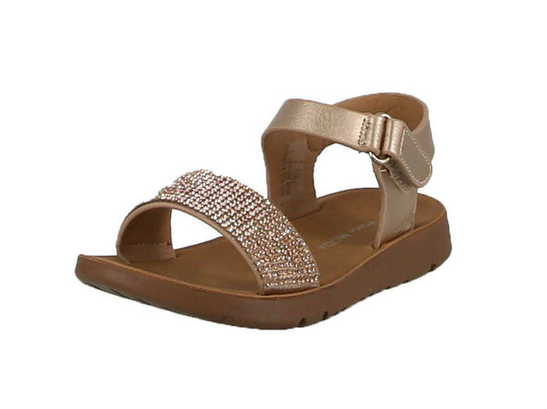 BABY'S SHOES ROSE GOLD PU/GLITTER SANDAL FARON-58A