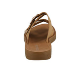 WOMAN'S SHOES TAN PU LEATHER SANDALS FARON-6