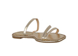 WOMAN'S SHOES GOLD METALLIC/PU GLITTER SANDALS FINA-3