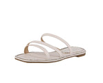 WOMAN'S SHOES WHITE METALLIC/PU GLITTER SANDALS FINA-3