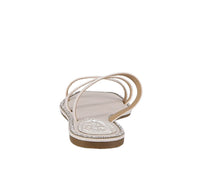 WOMAN'S SHOES WHITE METALLIC/PU GLITTER SANDALS FINA-3