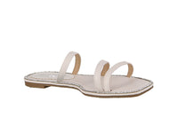 WOMAN'S SHOES WHITE METALLIC/PU GLITTER SANDALS FINA-3