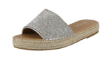 WOMAN'S SHOES SILVER GLITTER SANDAL FINLEY-1