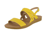 WOMAN'S SHOES YELLOW PU LEATHER SANDALS FLEX-07