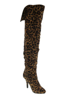 WOMAN'S SHOES LEOPARD SUEDE BOOTS FOCUS-36