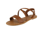 WOMAN'S SHOES TAN PU LEATHER SANDALS FOSTER-3