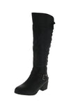 WOMAN'S SHOES BLACK PU LEATHER BOOTS FRANCES-1