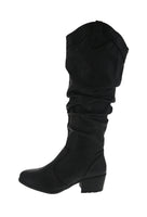 WOMAN'S SHOES BLACK PU LEATHER BOOTS FRANCES-6