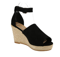 WOMAN'S SHOES BLACK SUEDE WEDGE FRANKELA-1