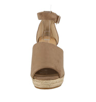 WOMAN'S SHOES LT TAUPE SUEDE WEDGE FRANKELA-1