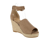 WOMAN'S SHOES LT TAUPE SUEDE WEDGE FRANKELA-1