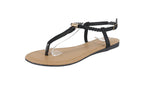 WOMAN'S SHOES BLACK PU LEATHER SANDALS GARDENIA-1