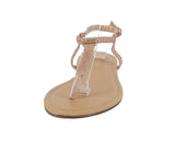 WOMAN'S SHOES ROSE GOLD GLITTER SANDALS GARDENIA-1