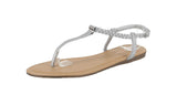 WOMAN'S SHOES SILVER GLITTER SANDALS GARDENIA-1