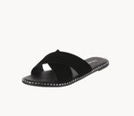 WOMAN'S SHOES BLACK NUB SANDALS GATETH-22