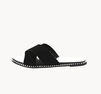 WOMAN'S SHOES BLACK NUB SANDALS GATETH-22