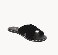 WOMAN'S SHOES BLACK NUB SANDALS GATETH-22