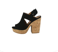 WOMAN'S SHOES BLACK SUEDE HEELS GAVIN-43